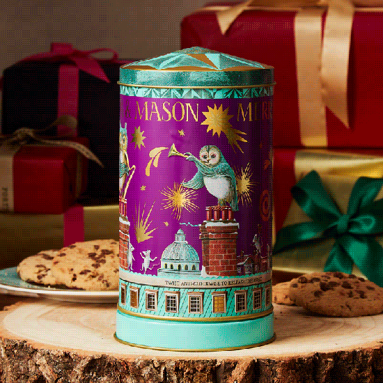 Christmas Mini Merry Go Round Musical Biscuit Tin, 130g product image