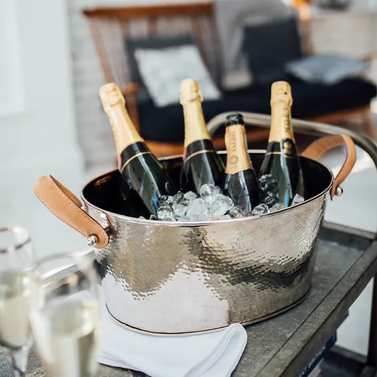 Culinary Concepts Champagne Hammered Half Size Champagne Bath product image