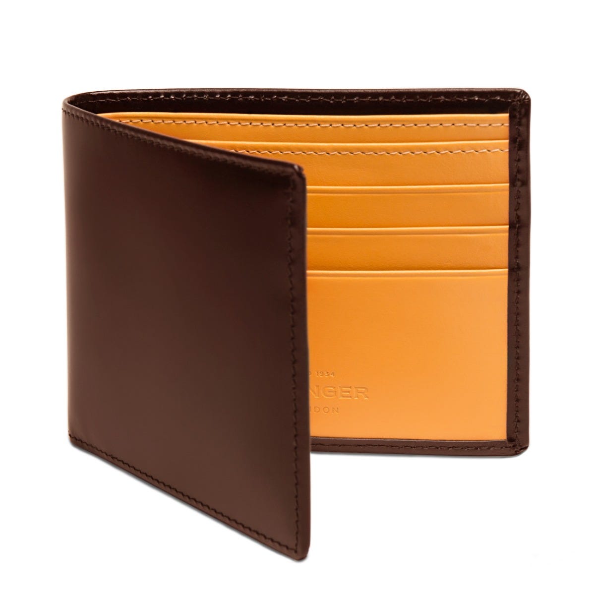 Ettinger Bridle Billfold Wallet, Nut & Yellow product image