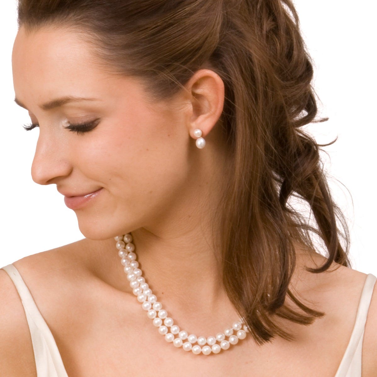 Coleman Douglas Small White Pearl Drop Earrings