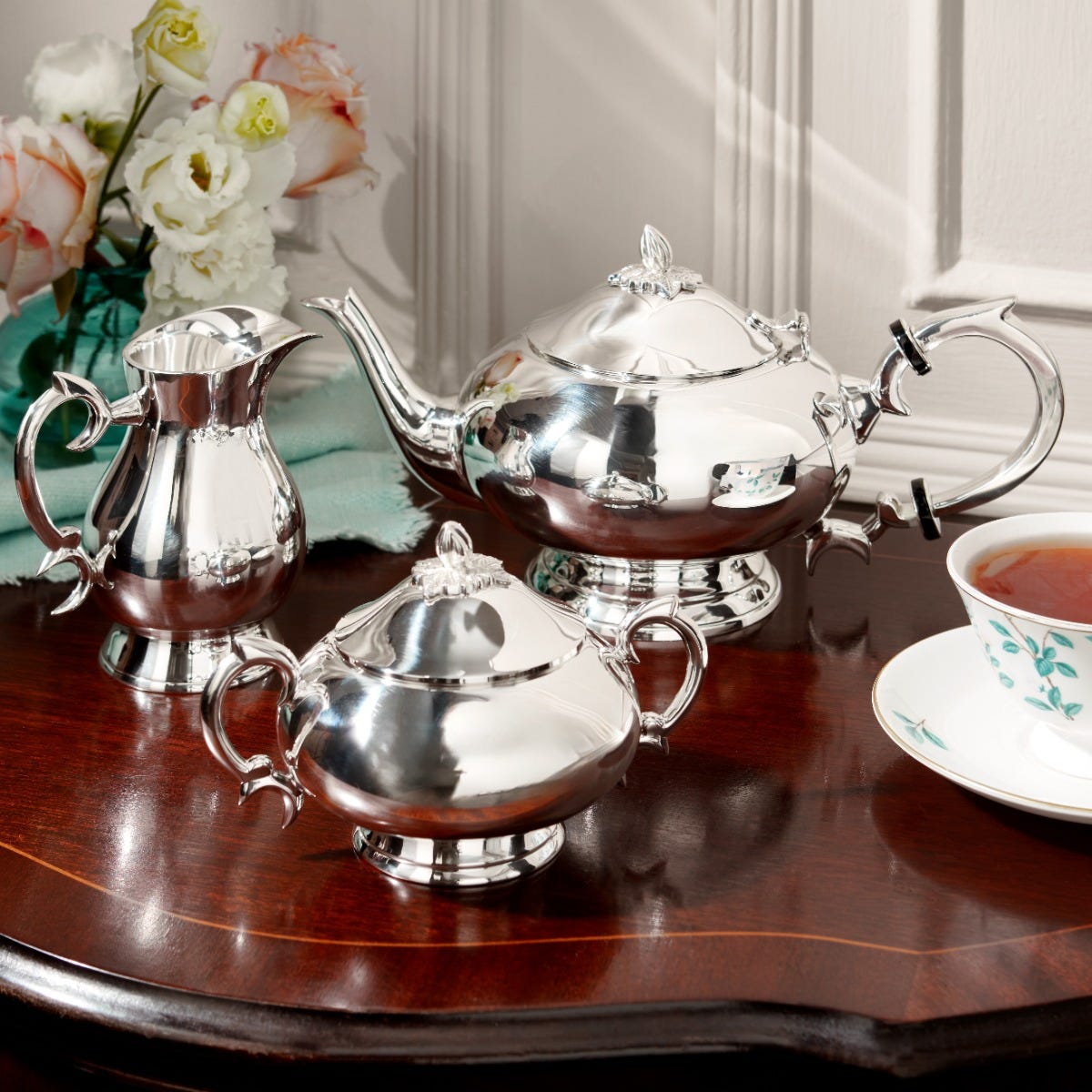 Silverplate outlet tea set