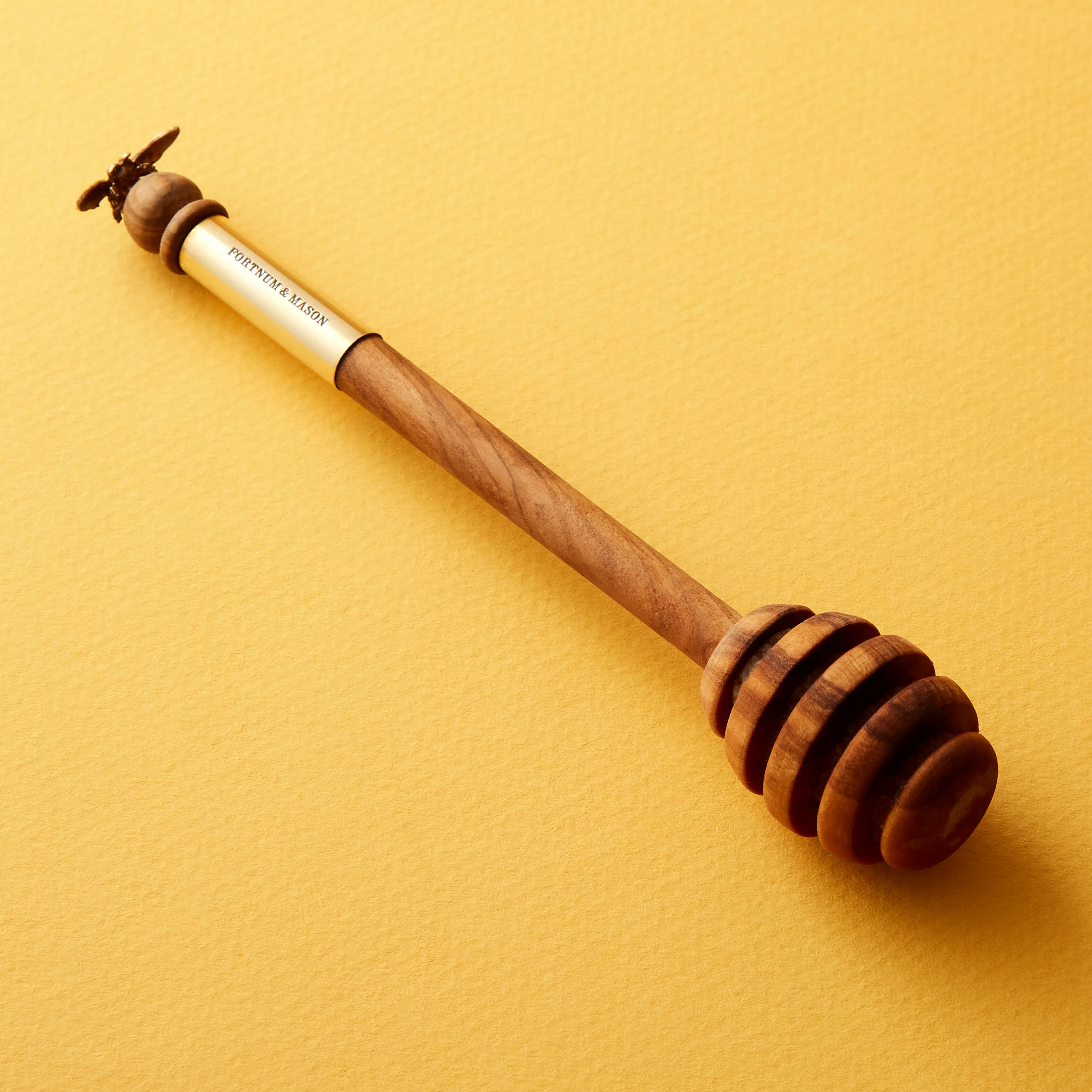 Olive Wood & Sterling Silver Honey Drizzler product image
