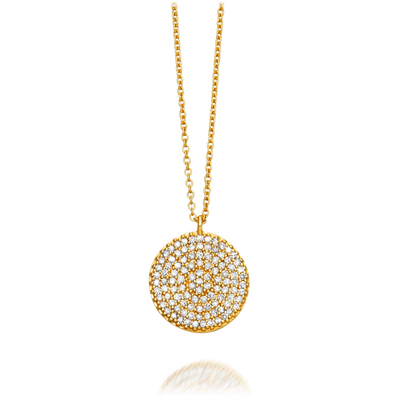 Astley Clarke Icon Diamond Pendant Necklace Yellow Gold