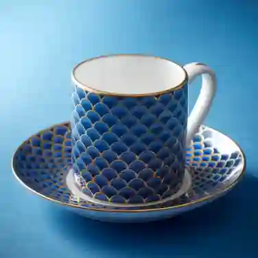 Fortnum's Coffee Cup & Saucer, Blue