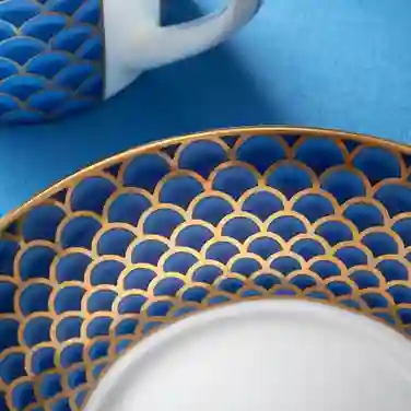 Fortnum's Coffee Cup & Saucer, Blue