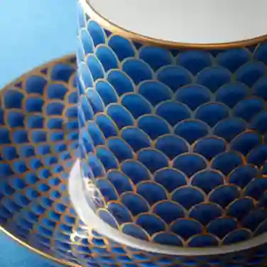 Fortnum's Coffee Cup & Saucer, Blue