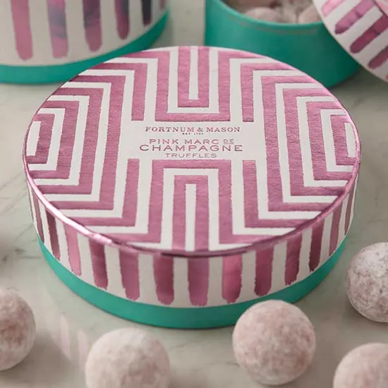 Fortnum's Pink Marc de Champagne Chocolate Truffles, 125g product image