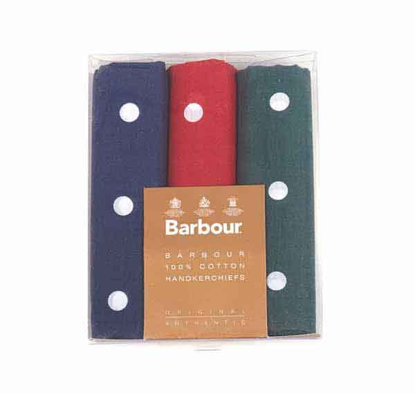 Barbour handkerchiefs cinchable boxed set of three