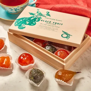 Glacé Fruit Selection in Wooden Box, 400g