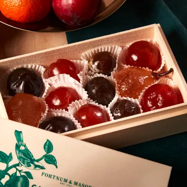 Glacé Fruit Selection in Wooden Box, 400g