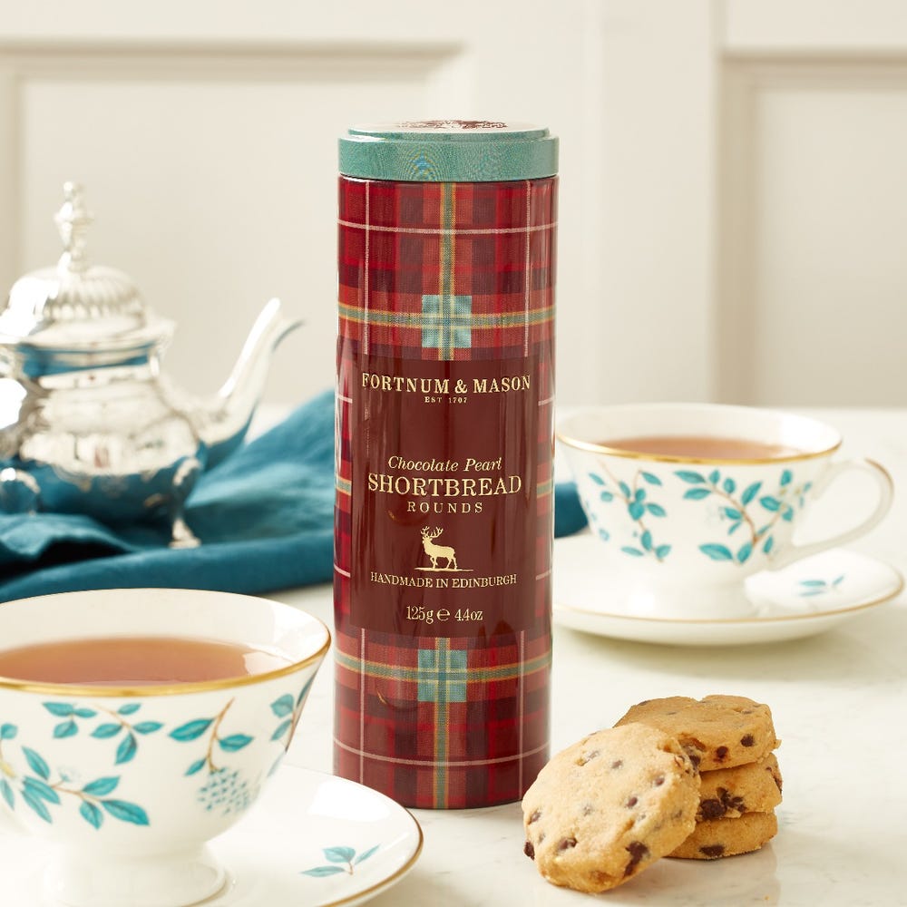 Fortnum’s Chocolate Pearl Shortbread Rounds, 125g product image