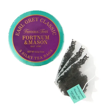 Earl Grey Pocket Tin, 5 Whole Leaf Silky Tea Bags, 12.5g