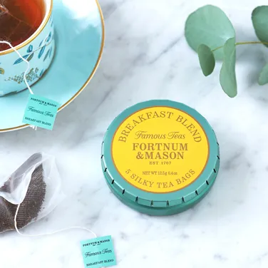 Breakfast Blend Pocket Tin, 5 Whole Leaf Silky Tea Bags, 12.5g