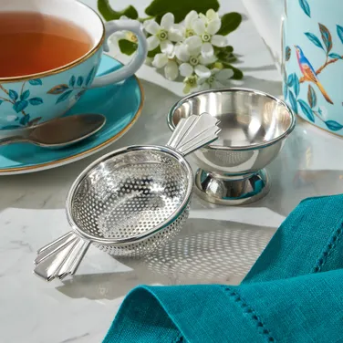 Fortnum's Art Deco Double-Handled Tea Strainer
