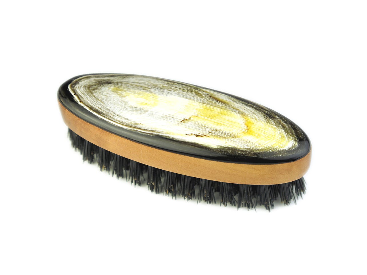 Abbeyhorn Oval Beard Brush, Pearwood