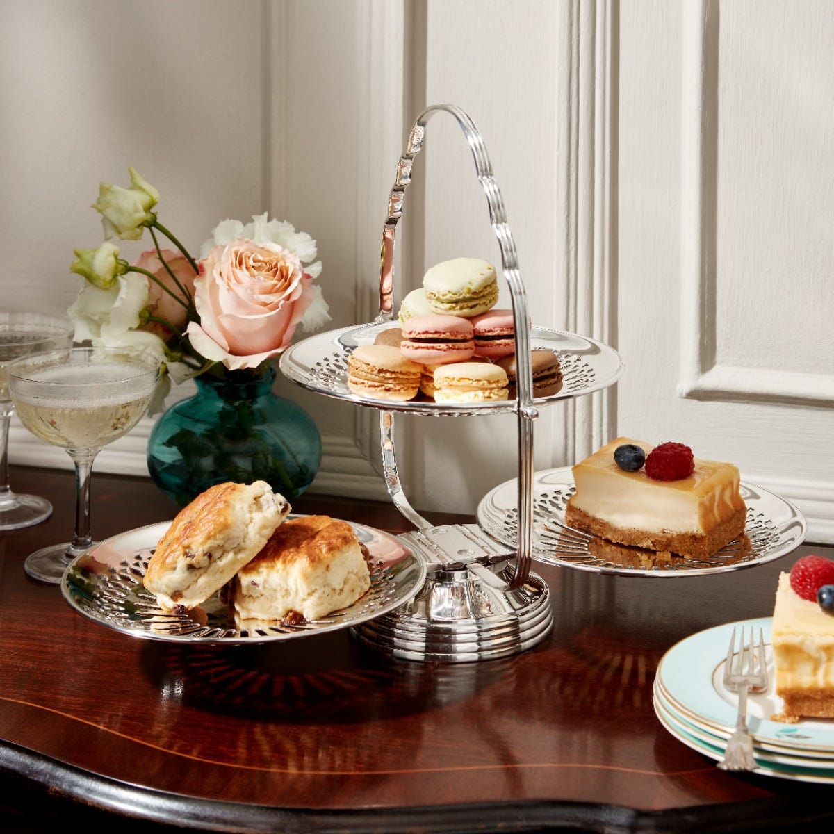 Fortnum s Silver Plated Foldable Cake Stand