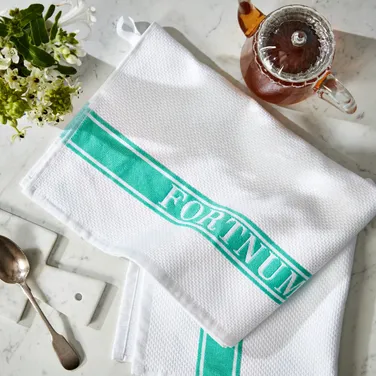 Fortnum's Waffle Tea Towel, Eau de Nil