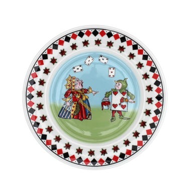 Halcyon Days Alice in Wonderland Queen of Hearts Plate