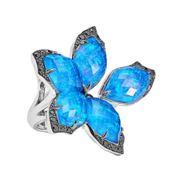 Stephen Webster Love Me Not Black Opal Ring