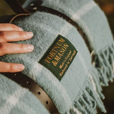 Tweedmill Polo Picnic Blanket, Light Blue