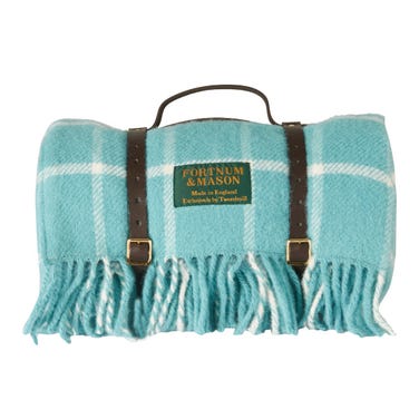 Tweedmill Polo Picnic Blanket, Light Blue