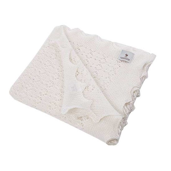 G.H.Hurt & Son, Cosy Cashmere Baby Shawl, White product image