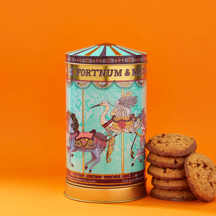 Mini Merry Go Round Musical Biscuit Tin, 150g product image