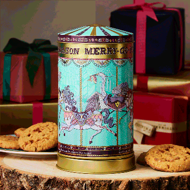 Mini Merry Go Round Musical Biscuit Tin, 150g