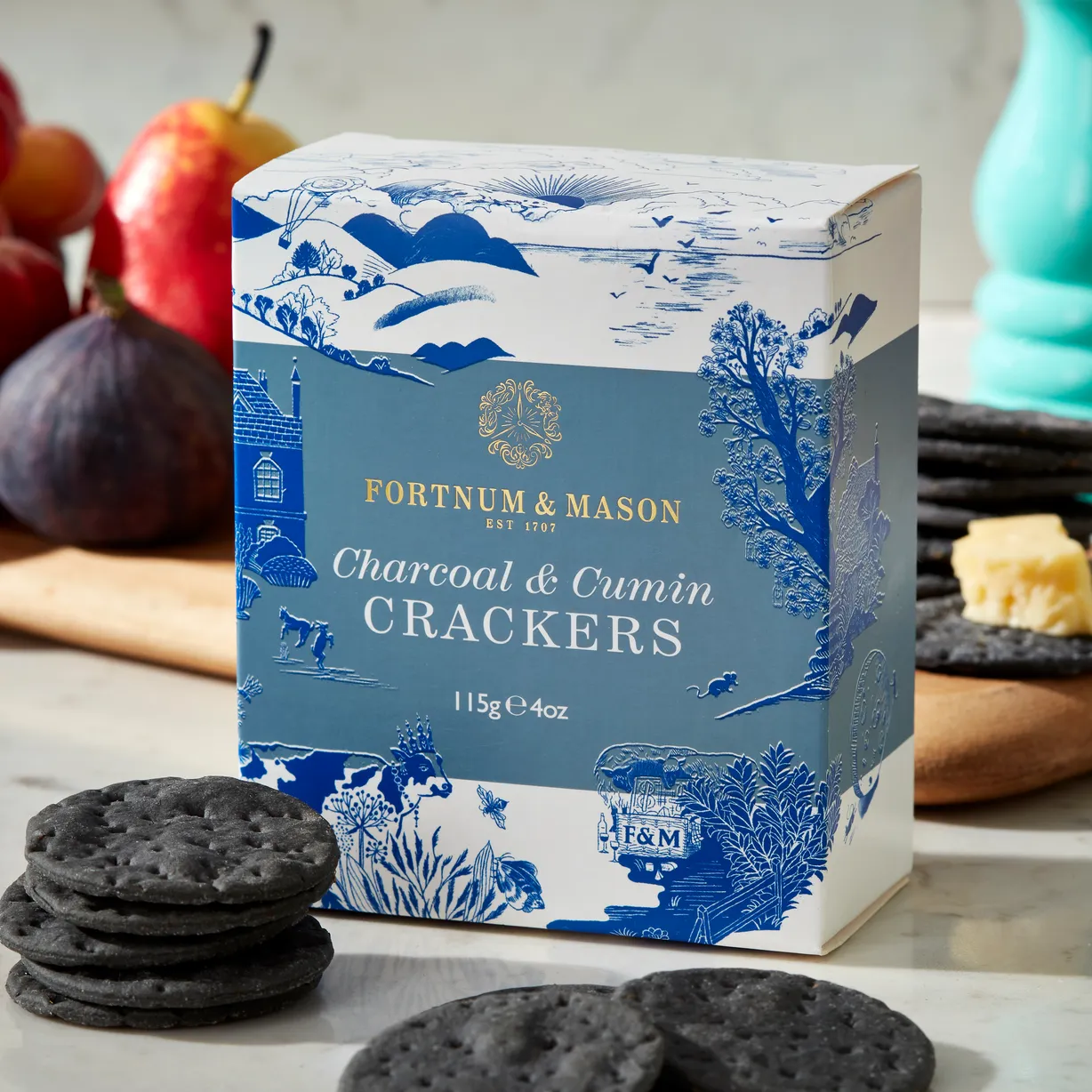 Charcoal & Cumin Crackers, 115g