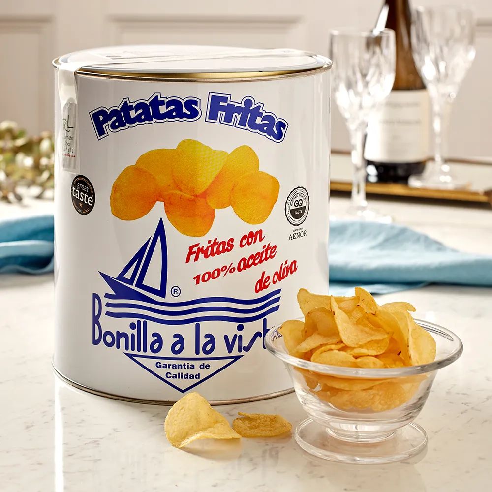 Bonilla a La Vista Patatas Fritas Crisp Tin, Vegan, 500g