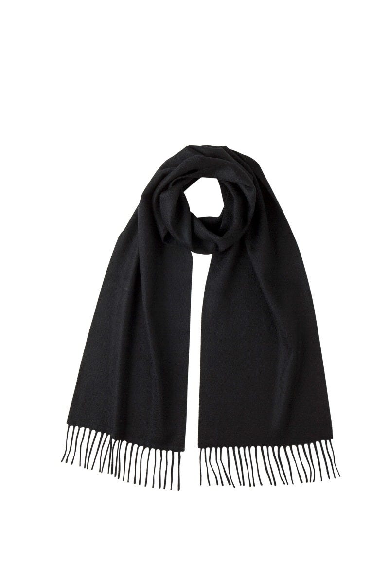 Johnstons of Elgin Cashmere Scarf, Black