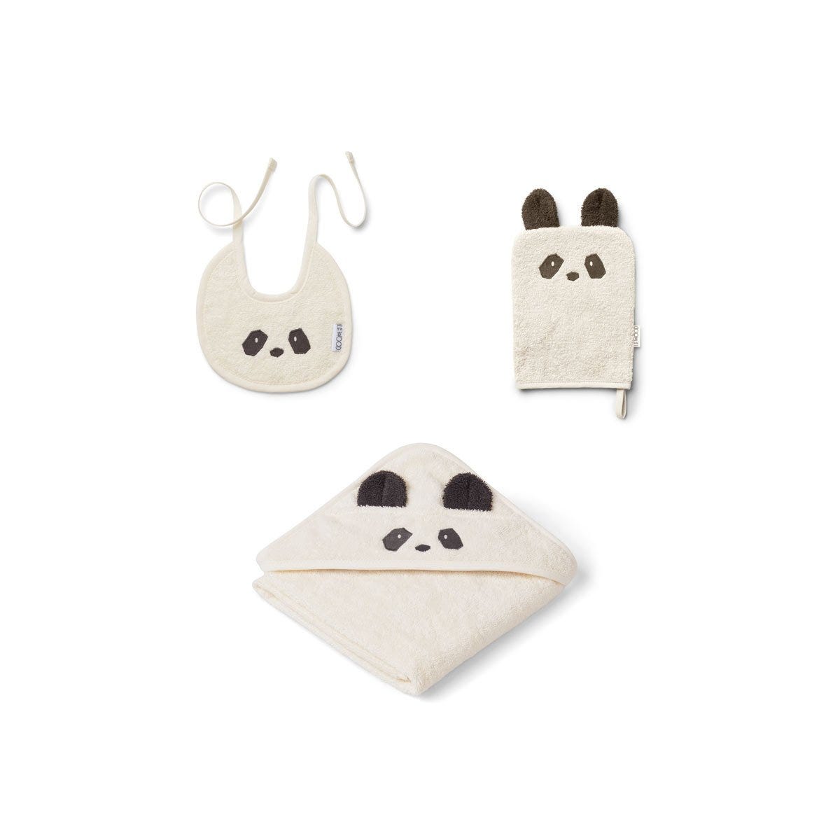 Liewood Adele Terry Baby Gift Set Panda Creme de la Creme