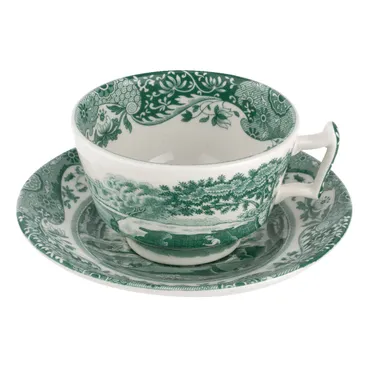 Spode Green Italian Teacup & Saucer