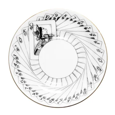 Rory Dobner Alice In Wonderland White Rabbit Cards Teacup & Saucer