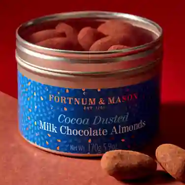 Cocoa Dusted Milk Chocolate Almonds, 170g