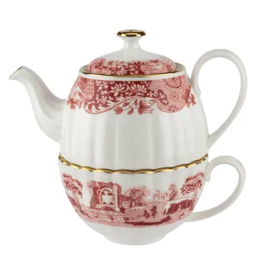 Spode 1770 Italian Tea for One, Cranberry