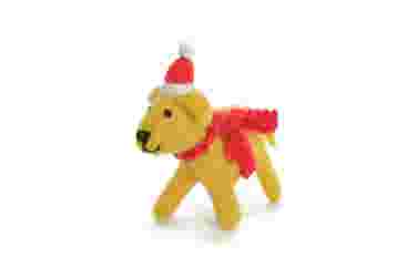 Golden Labrador with Hat Decoration