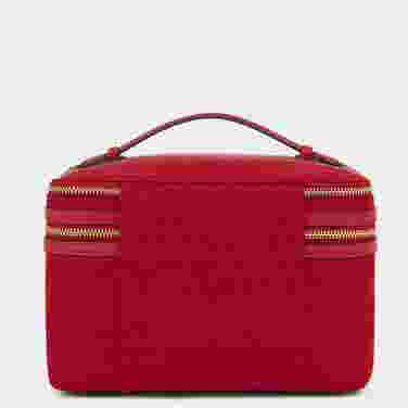Anya Hindmarch Logo Vanity Kit, Nylon Red