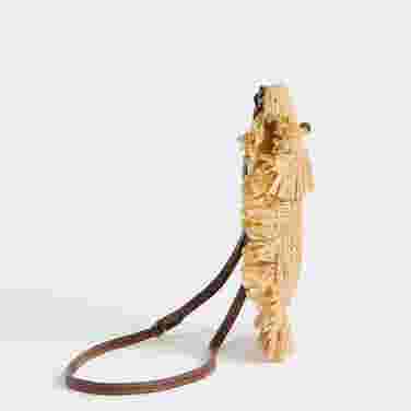 Anya Hindmarch Raffia Phone Pouch, Natural