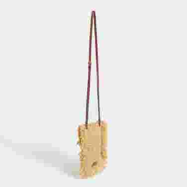 Anya Hindmarch Raffia Phone Pouch, Natural
