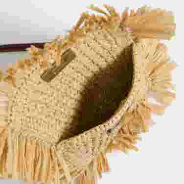 Anya Hindmarch Raffia Phone Pouch, Natural