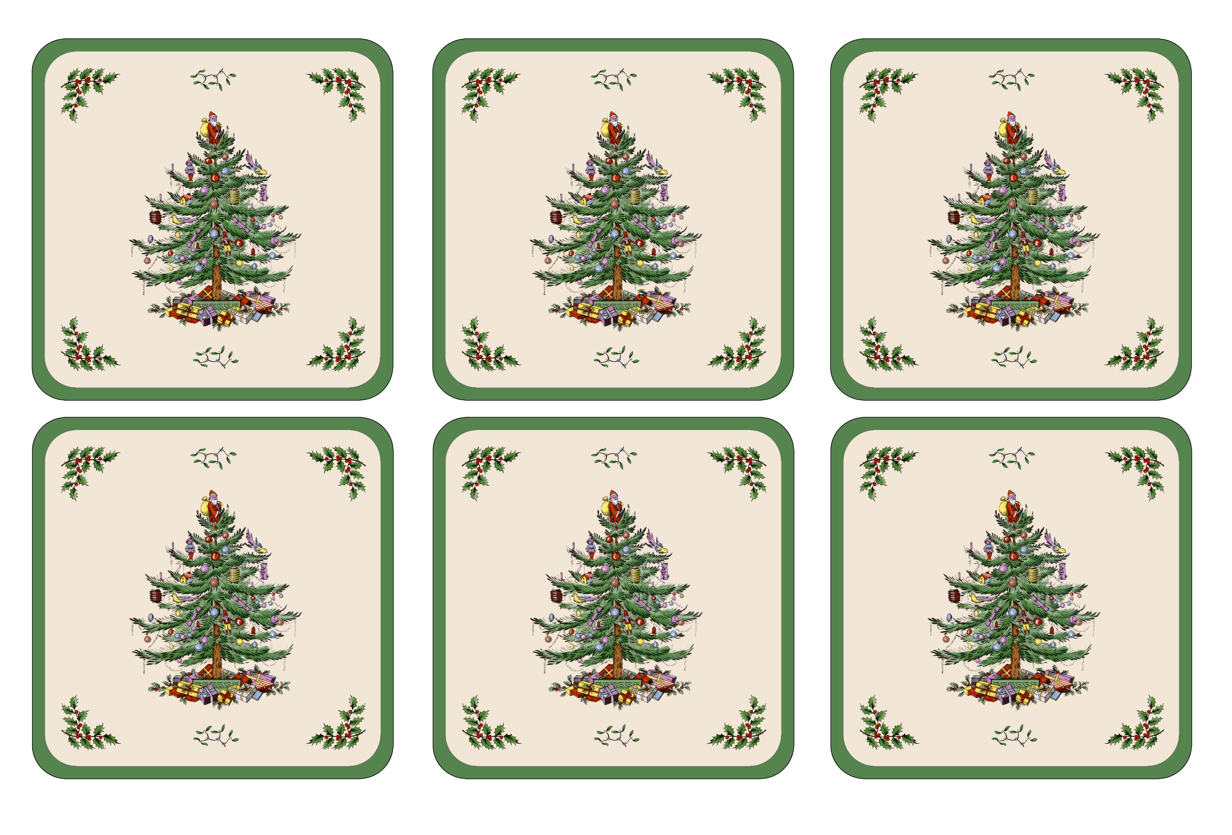Spode Christmas Tree Coasters, Set of 6 product image
