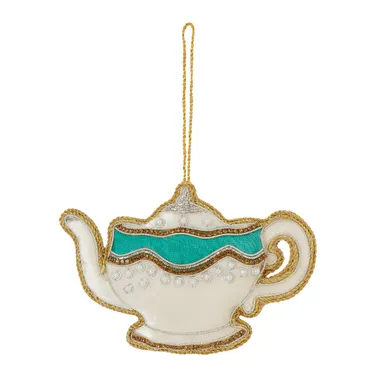 Fortnum's Teapot Embroidered Decoration