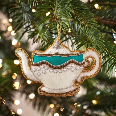 Fortnum's Teapot Embroidered Decoration