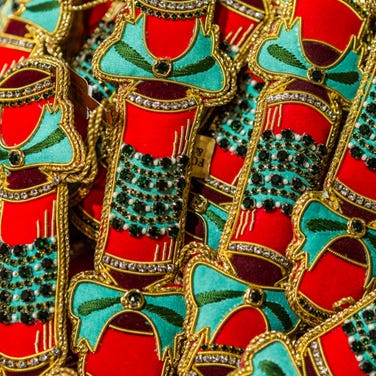 Fortnum's Cracker Embroidered Decoration