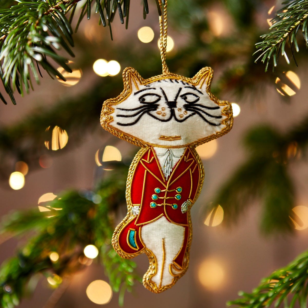 Black Cat Embroidered Decoration