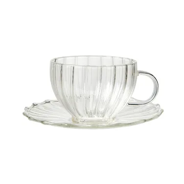 Fortnum's Elegant Glass Teacup & Saucer