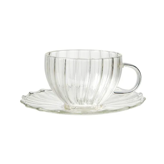 Fortnum's Elegant Glass Teacup & Saucer product image