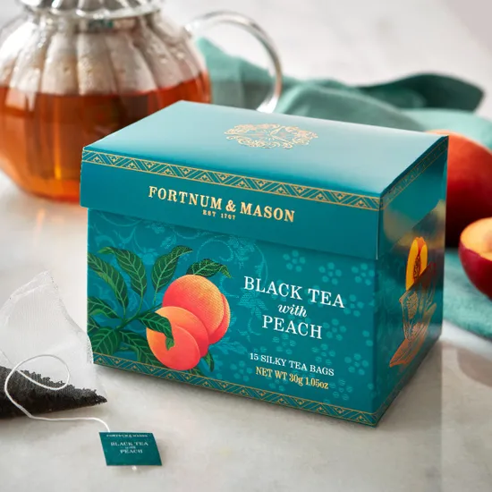 Black Tea with Peach, 15 Silky Tea Bags, 30g product image