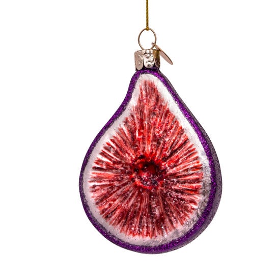 Glass Fig Christmas Decoration product image